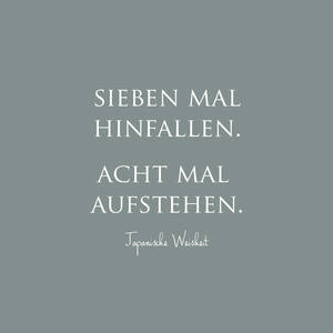 Postkarte "Sieben mal hinfallen. Acht mal aufstehen.", 10303