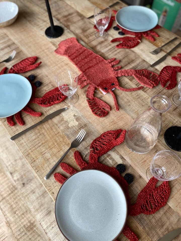 jute placemat lobster red mood the jackson uai