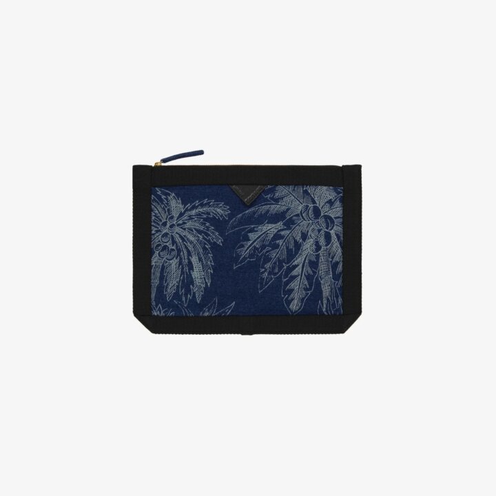 Clutch Palme 32 taeschchen beutel pouch inoui palme blau uai