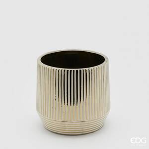 Vase, light gold - niedrig