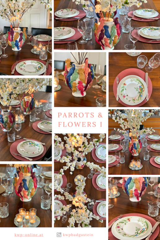 parrots & flowers I 14 parrots flowers I uai