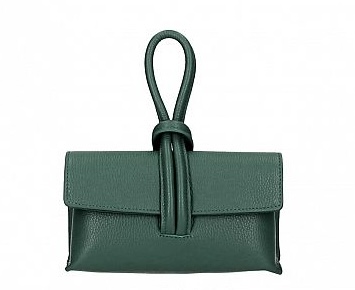 Die Schlaufen Clutch 24 clutch leder schlaufen griff dunkelgruen