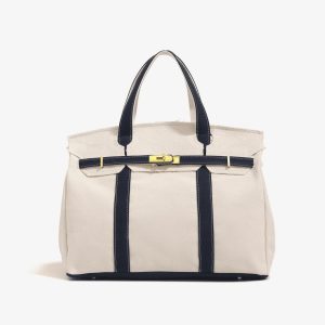 Canvas Bags - weiß-blau