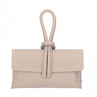 Schlaufen Clutch 23 clutch leder schlaufen griff dunkelbeige 2